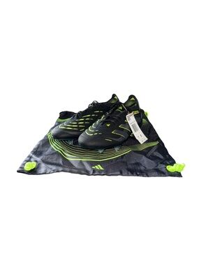 adidas Men’s Black and Neon Yellow Athletic Soccer Cleats no box